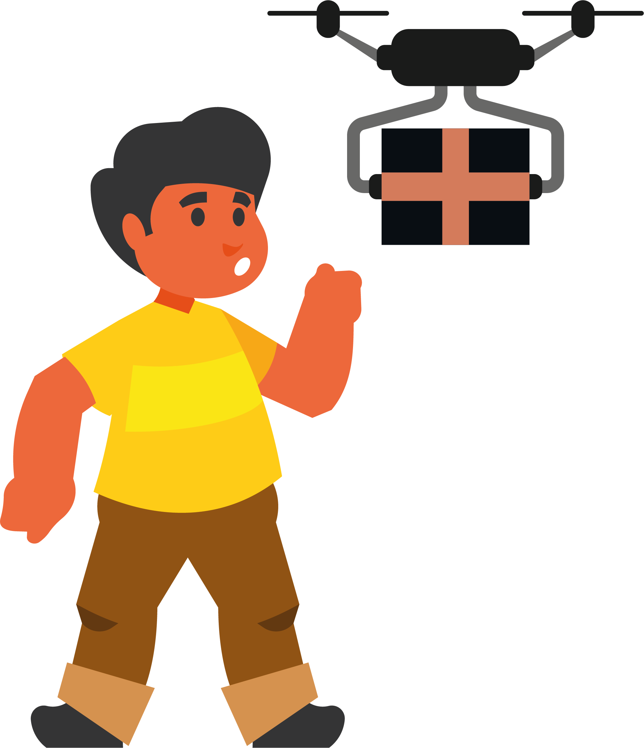 Imagen niño con dron: Infancia y juventud